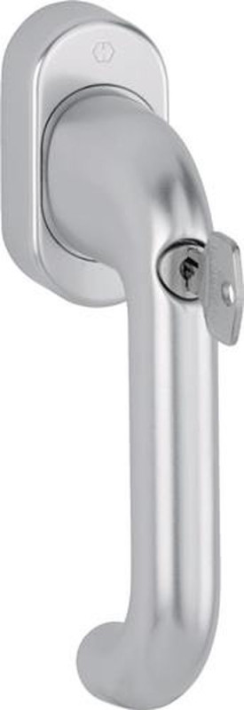 NW-HOPPE Fenstergriff (Aluminium 32-42 mm / F1 naturfarbig abschließbar) - 12017875