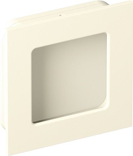 HEWI Schiebetürmuschel (Polyamid 99 reinweiß matt quadratisch / Türstärke ab 17 mm passend für Holztüren) - 544.60B 99