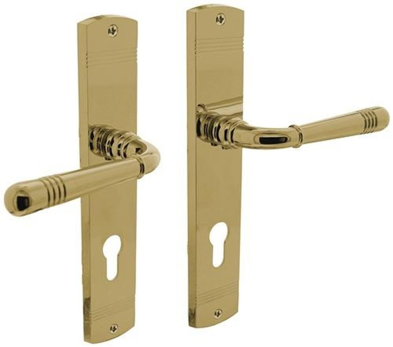 MATADOR Langschildschildgarnitur (Zamak F3 Messing / PZ 72 mm) - 0013.170536