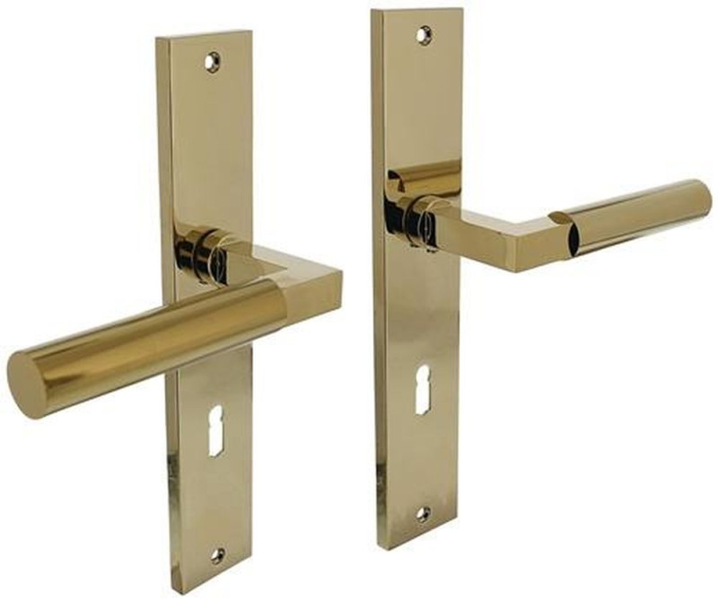 MATADOR Langschildschildgarnitur (Aluminium F3 Messing / BB 72 mm) - 0013.174226