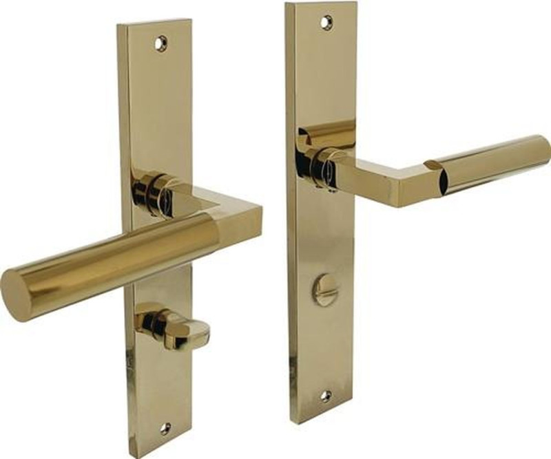 MATADOR Langschildschildgarnitur (Aluminium F3 Messing / WC 72 mm) - 0013.174269