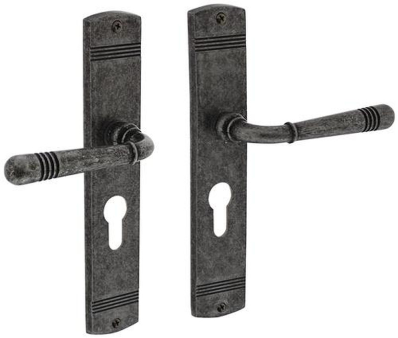 MATADOR Langschildschildgarnitur (Zamak F77 Grau / PZ 72 mm) - 0021.170536