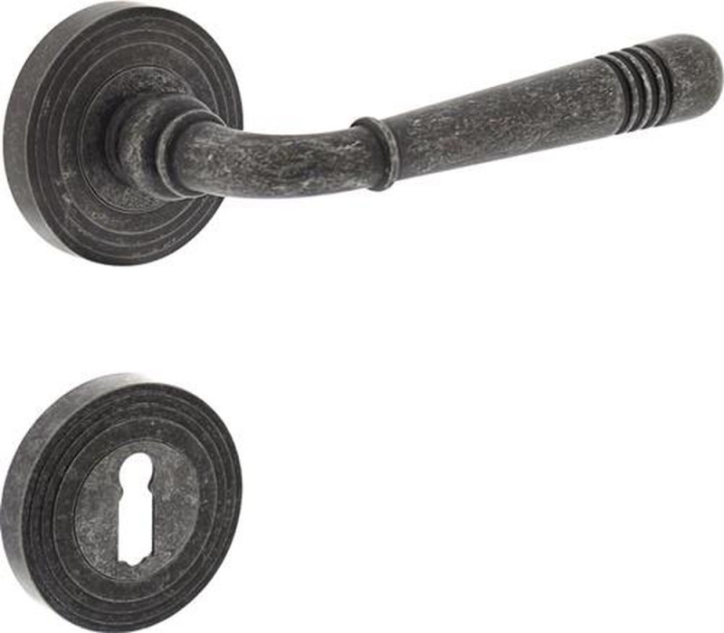MATADOR Rosetten-Drückergarnitur (Zamak F77 grau / BB) - 0021.172503