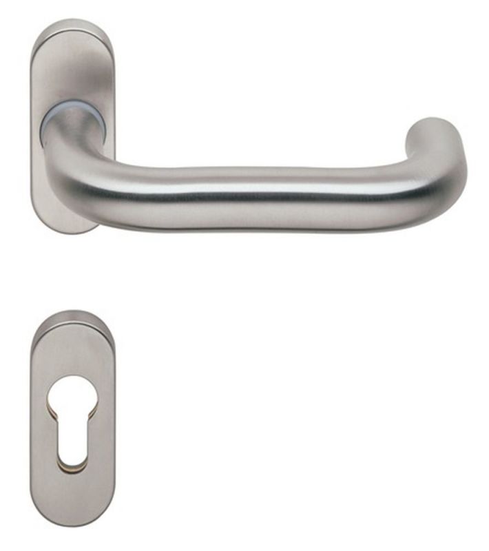 NW-HOPPE Feuerschutzgarnitur (Aluminium F1-2 D/D / für Türstärke 55-75 mm PZ oval) - 8185019