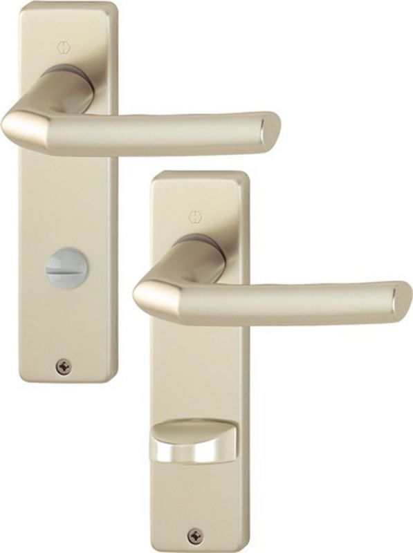 NW-HOPPE Kurzschildgarnitur (Aluminium F2 / SK/OL eckig) - 2572328