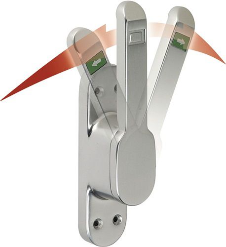 DENI Türtreibriegel (DIN links / rechts silber eloxiert / Leichtmetall 30 mm) - 4220 0210 01