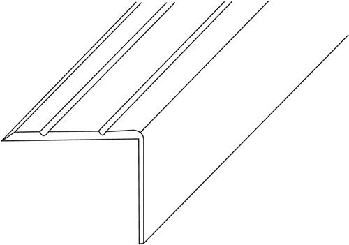 PG LM-Treppenwinkel (Aluminium silberfarbig eloxiert / einseitig gelocht) - 10136
