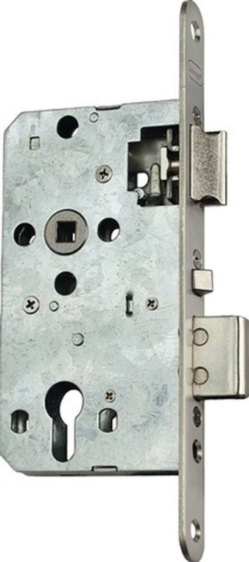 Schnegel Korridor-Einsteckschloss (PZW 24/65/72/9 mm DIN links / rechts / Edelstahl abgerundet) - 008/1499/65