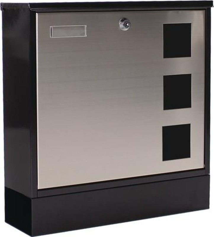 Edding Briefkasten (Höhe 380 mm Breite 370 mm Tiefe 120 mm / schwarz Stahl) - T05535