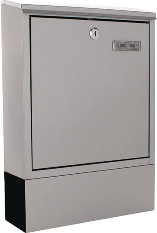 Edding Briefkasten (Höhe 435 mm Breite 300 mm Tiefe 100 mm / grau Edelstahl) - T06045