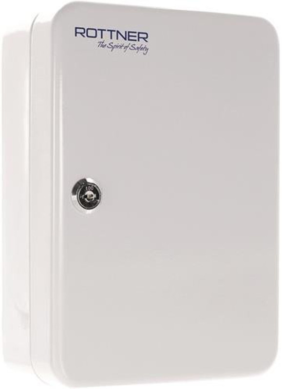 Edding Schlüsselbox (H250xB180xT85 mm / lichtgrau Stahl Anzahl Haken 20) - S00330