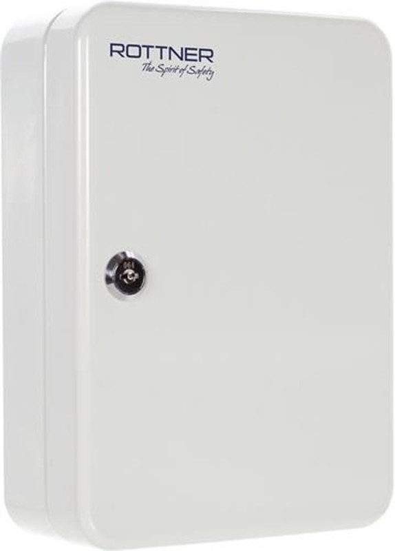 Edding Schlüsselbox (H250xB180xT85 mm / lichtgrau Stahl Anzahl Haken 20) - T03122