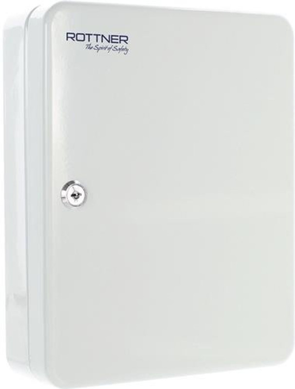 Edding Schlüsselbox (H300xB245xT85 mm / lichtgrau Stahl Anzahl Haken 30) - T03126
