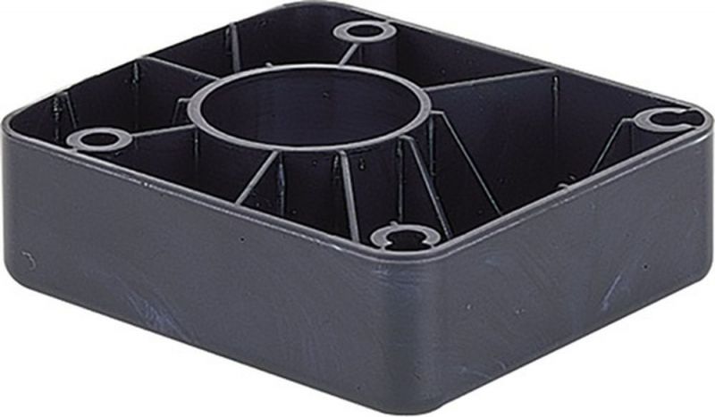 Hettich Gleiter für Sockelverstellfuß (Kunststoff schwarz / Sockelhöhenversteller / Inhalt: 10 Stück) - 61854