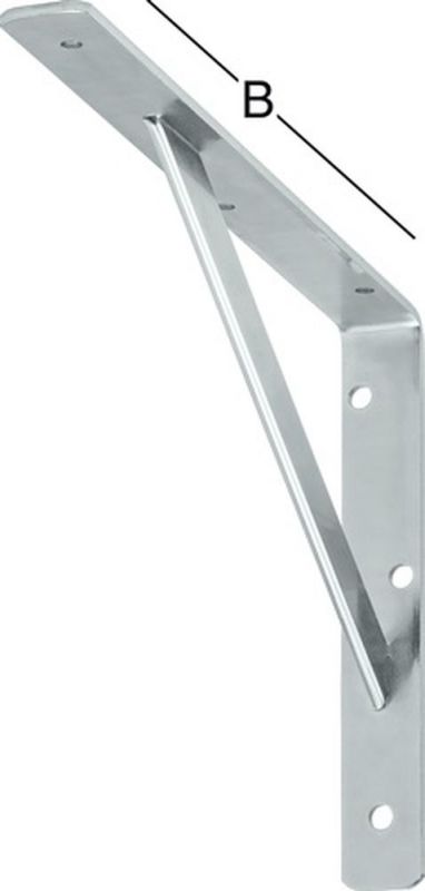 VORMANN Stegkonsole (Länge 500 mm Höhe 330 mm Breite 30 mm / Stärke 4 mm Stahl verzinkt) - 000159500Z