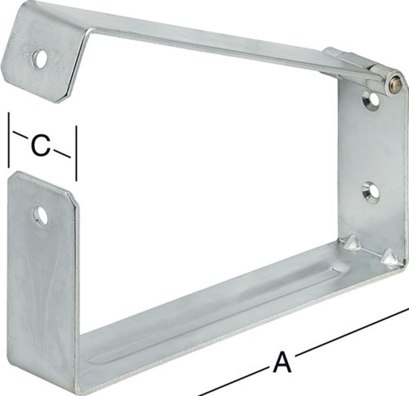 VORMANN Leiter- und Gerätehalter (Länge 200 mm Höhe 90 mm Breite 40 mm / Inhalt: 2 Stück) - 001440200Z