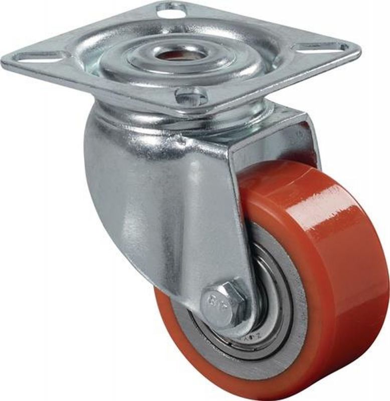 BS ROLLEN Lenkrolle (Rad-Ø 50 mm Tragfähigkeit 150 kg / mit Anschraubplatte) - A600.C10.050