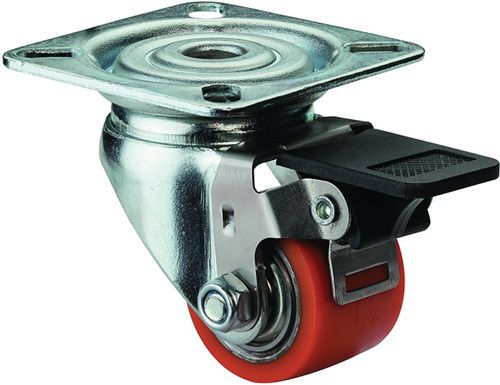 BS ROLLEN Lenkrolle mit Feststeller (Rad-Ø 35 mm Tragfähigkeit 100 kg / mit Anschraubplatte kompakt) - A620.C10.035