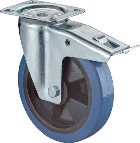 BS ROLLEN Lenkrolle (Rad-Ø 100 mm Tragfähigkeit 140 kg / mit Feststeller Kunststoff) - L520.B61.101