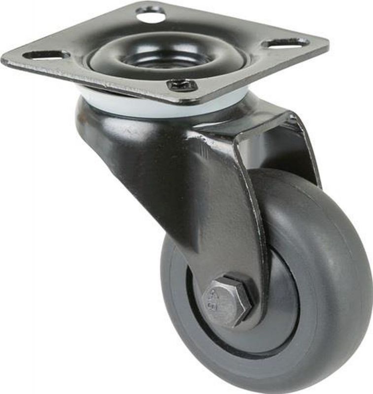 BS ROLLEN Lenkrolle (Rad-Ø 50 mm Tragfähigkeit 50 kg / mit Anschraubplatte Kugellager) - A800.A85.050.06