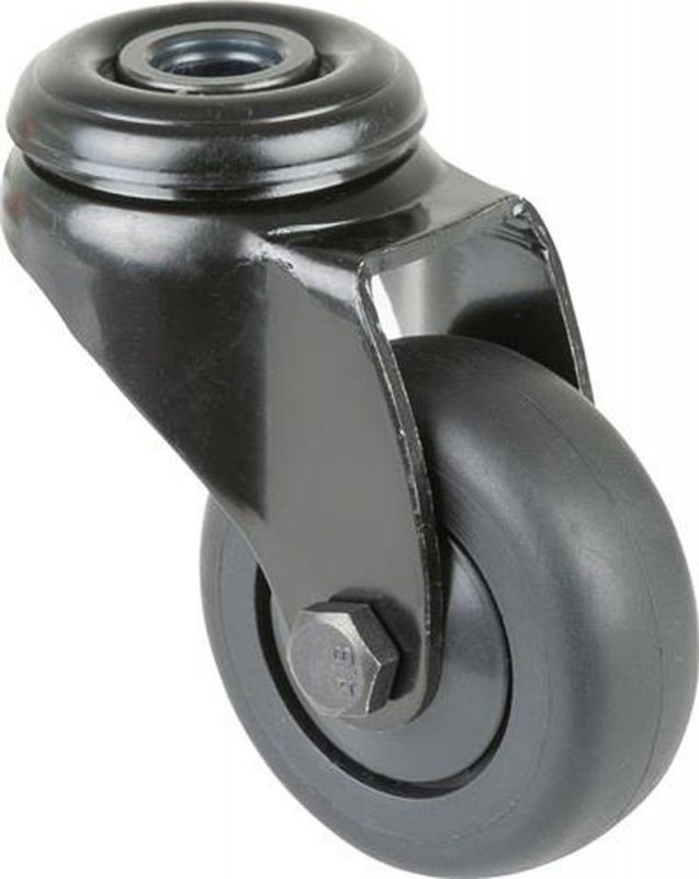BS ROLLEN Lenkrolle (Rad-Ø 50 mm Tragfähigkeit 50 kg / mit Rückenloch Kunststoff Kugellager) - A801.A85.050.06
