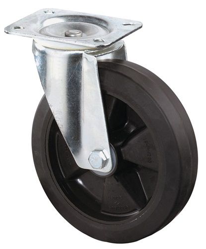 BS ROLLEN Lenkrolle (Rad-Ø 125 mm Tragfähigkeit 150 kg / Vollgummi) - LS400.B60.125