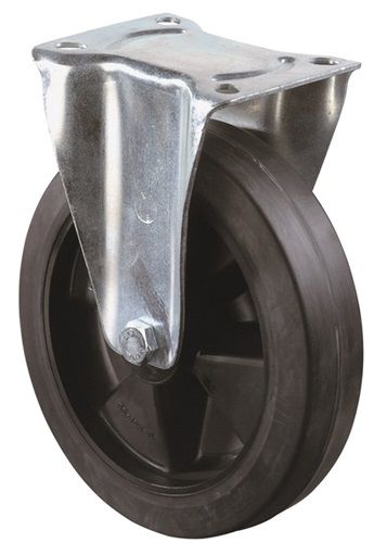 BS ROLLEN Bockrolle (Rad-Ø 125 mm Tragfähigkeit 150 kg / Vollgummi) - LS410.B60.125