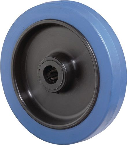 BS ROLLEN Ersatzrad (Rad-Ø 125 mm Tragfähigkeit 140 kg / Gummi blau) - B61.125