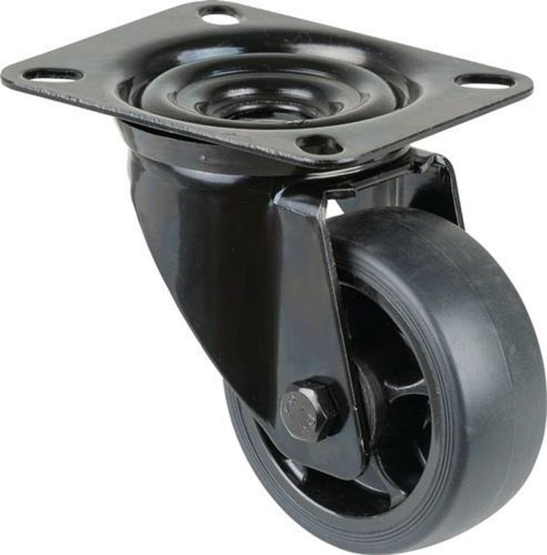 BS ROLLEN Lenkrolle (Rad-Ø 80 mm Tragfähigkeit 100 kg / Lenkrollen Gummi) - L800.B44.081.06
