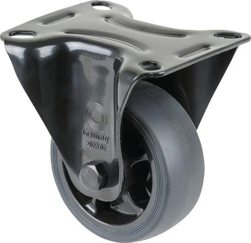 BS ROLLEN Bockrolle (Rad-Ø 80 mm Tragfähigkeit 100 kg / Gummi) - L810.B44.081.06