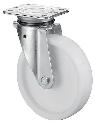 BS ROLLEN Schwerlast-Lenkrolle (Rad-Ø 125 mm Tragfähigkeit 300 kg / Kunststoff) - LB500.B10.126