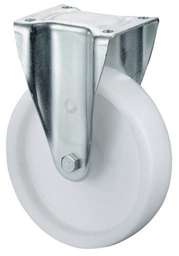 BS ROLLEN Schwerlast-Bockrolle (Rad-Ø 200 mm Tragfähigkeit 600 kg / Kunststoff) - N110.B10.201