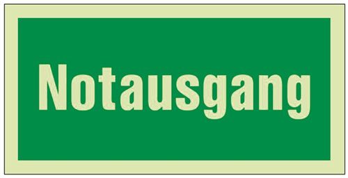 JUMBO Rettungszeichen (L297xB148 mm / Notausgang grün/weiß) - 3000277455