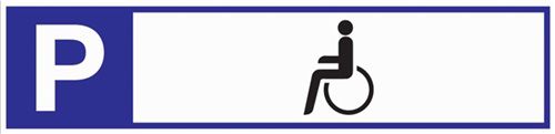 ALFRA Parkplatzbeschilderung (Parkplatz für Behinderte / L460xB110 mm) - 56954
