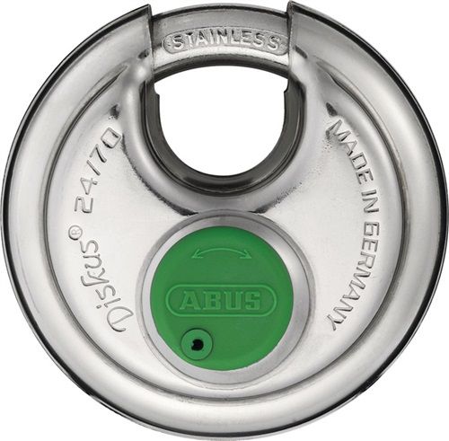 NW-ABUS Zylindervorhangschloss (Schlosskörperbreite 70 mm / Edelstahl verschiedenschließend) - 81694