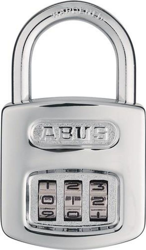 NW-ABUS Zahlenvorhangschloss (Schlosskörperbreite 42 mm / Stahl gehärtet silber) - 35013 9