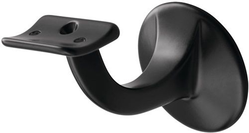 Hermeta Handlaufträger (Aluminium schwarz kunststoffbeschichtet / Durchmesser Wandplatte 56 mm) - 3501-70E
