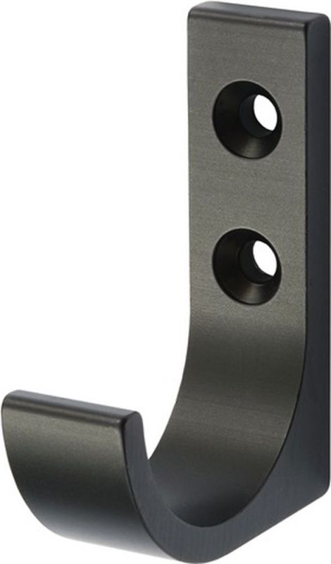 Hermeta Mantelhaken (einfach Ausladung 51,5 mm / Aluminium schwarz kunststoffbeschichtet) - 0149-18E