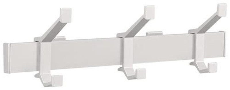 Hermeta Wandgarderobe (Aluminium F1 matt silber / 3 Hut-/Mantelhaken Länge 410 mm) - 2680-11W