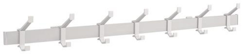 Hermeta Wandgarderobe (Aluminium F1 matt silber / 7 Hut-/Mantelhaken Länge 1050 mm) - 2684-11W