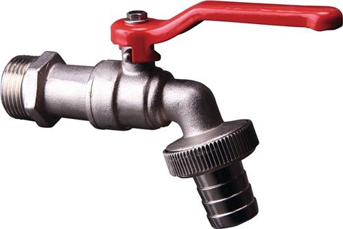 APD Kugelauslaufventil (Messing vernickeltIG Nenngröße mm 19 / Außengewinde 3/4 “) - 16108