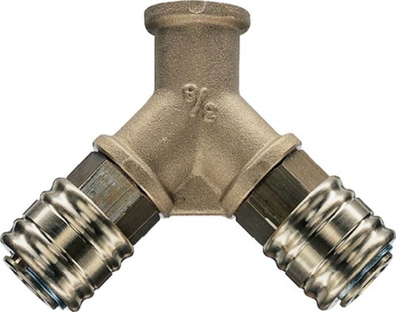 EWO Verteiler (Gewinde G 3/8 “/15,39 mm / DN 7,2, Innengewinde, 2 Kupplungen) - 128.004