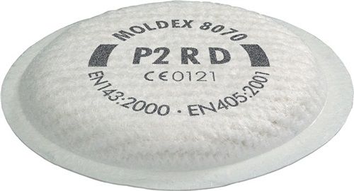 MOLDEX Partikelfilter (EN 143:2000 + A1:2006 P2 R D / f. Serie 8000 / Inhalt: 8 Stück) - 807001