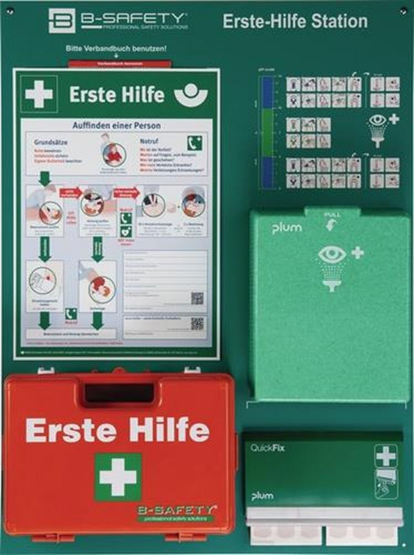 EKASTU Erste Hilfe Station (B800xH600xT150ca.mm / Grün/Weiß) - EH-ST8-157
