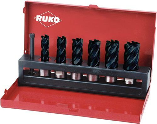 Ruko Kernbohrersatz (7 teilig Ø 12-22 mm / HSS-TiAlN) - 108820F/RUKO