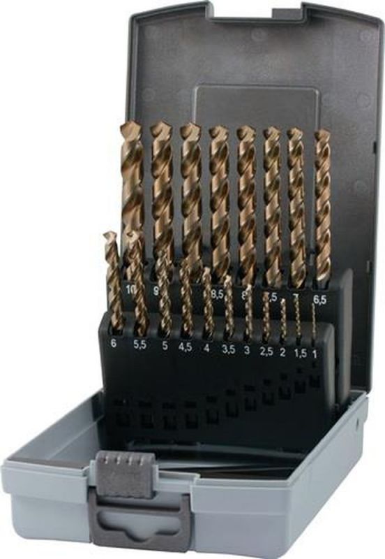 Ruko Spiralbohrer-Satz (Nenn-Ø 1-10x0,5 mm / HSS-Co5 19-teilig) - 228214RO