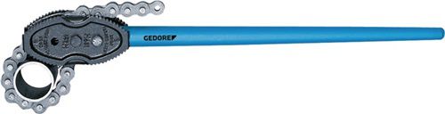 Gedore Kettenrohrzange (Gesamtlänge 1275 mm Spannweite 48-219 mm / für Rohre 1 1/2-8 “) - 4548340