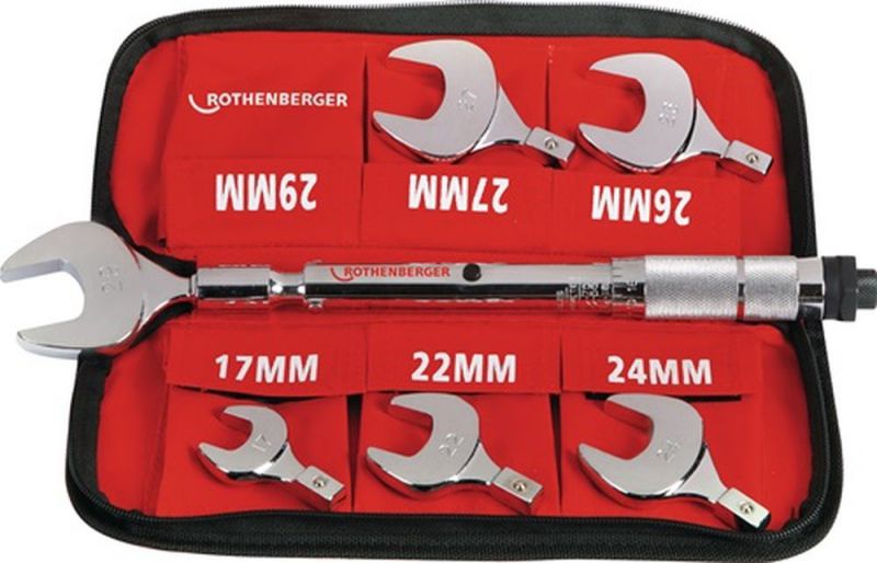 Rothenberger Drehmoment-Gabelschlüssel-Set Schlüsselweite 17-22-24-26-27-29 mm - 175001