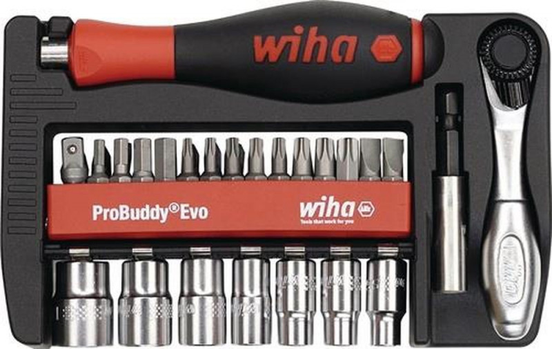 Wiha Bit-/Steckschlüssel-Set (40-teilig / Schlitz/PH/PZD/TX/TX-BO/Knarre/Bits) - 46960