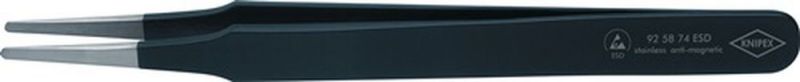 NW-KNIPEX Präzisionspinzette (Länge 120 mm gerade rund / rostfrei, antimagn., elektr. ableitend) - 92 58 74 ESD